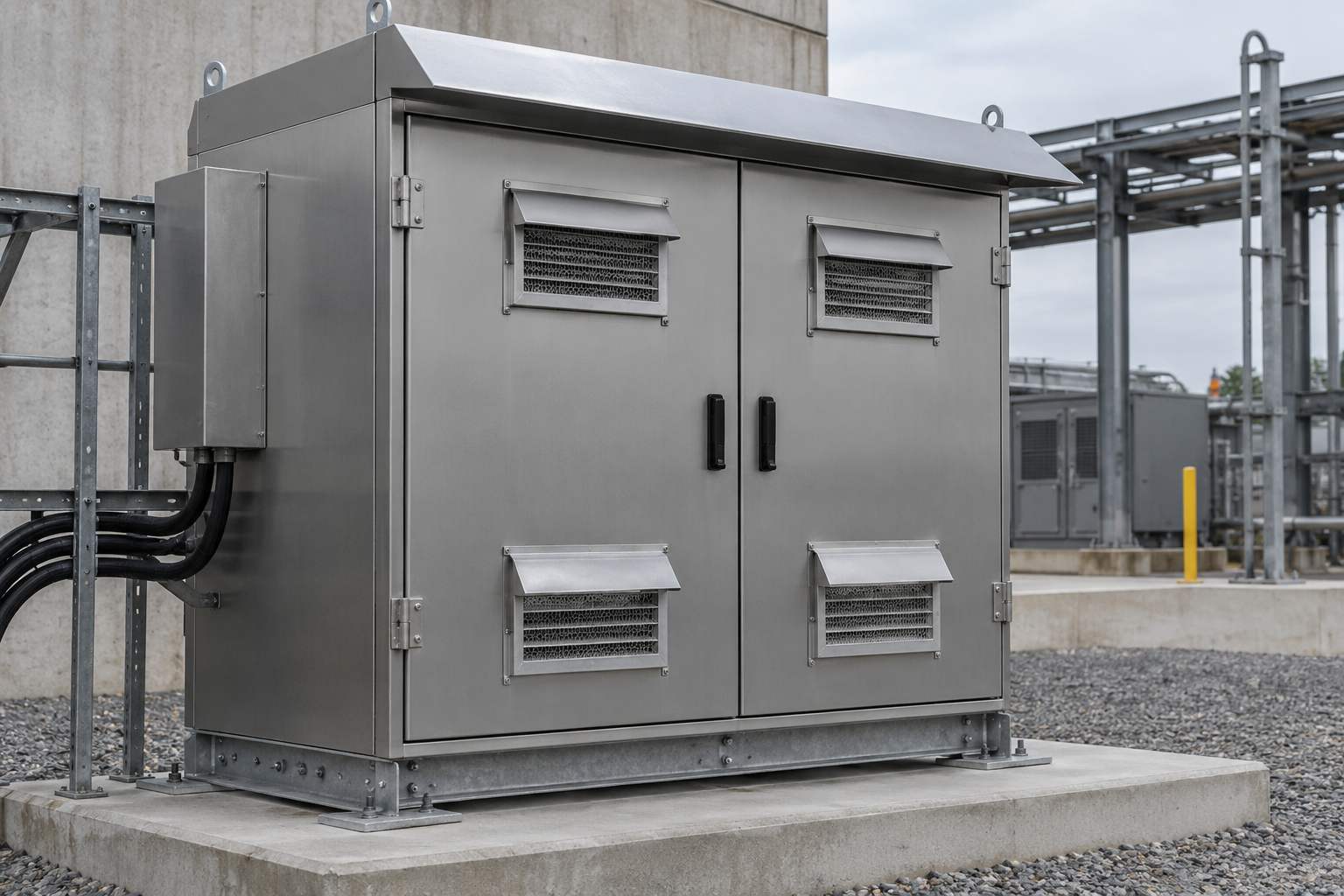 Illustration of a custom electrical control assembly: Outdoor-Rated Enclosures