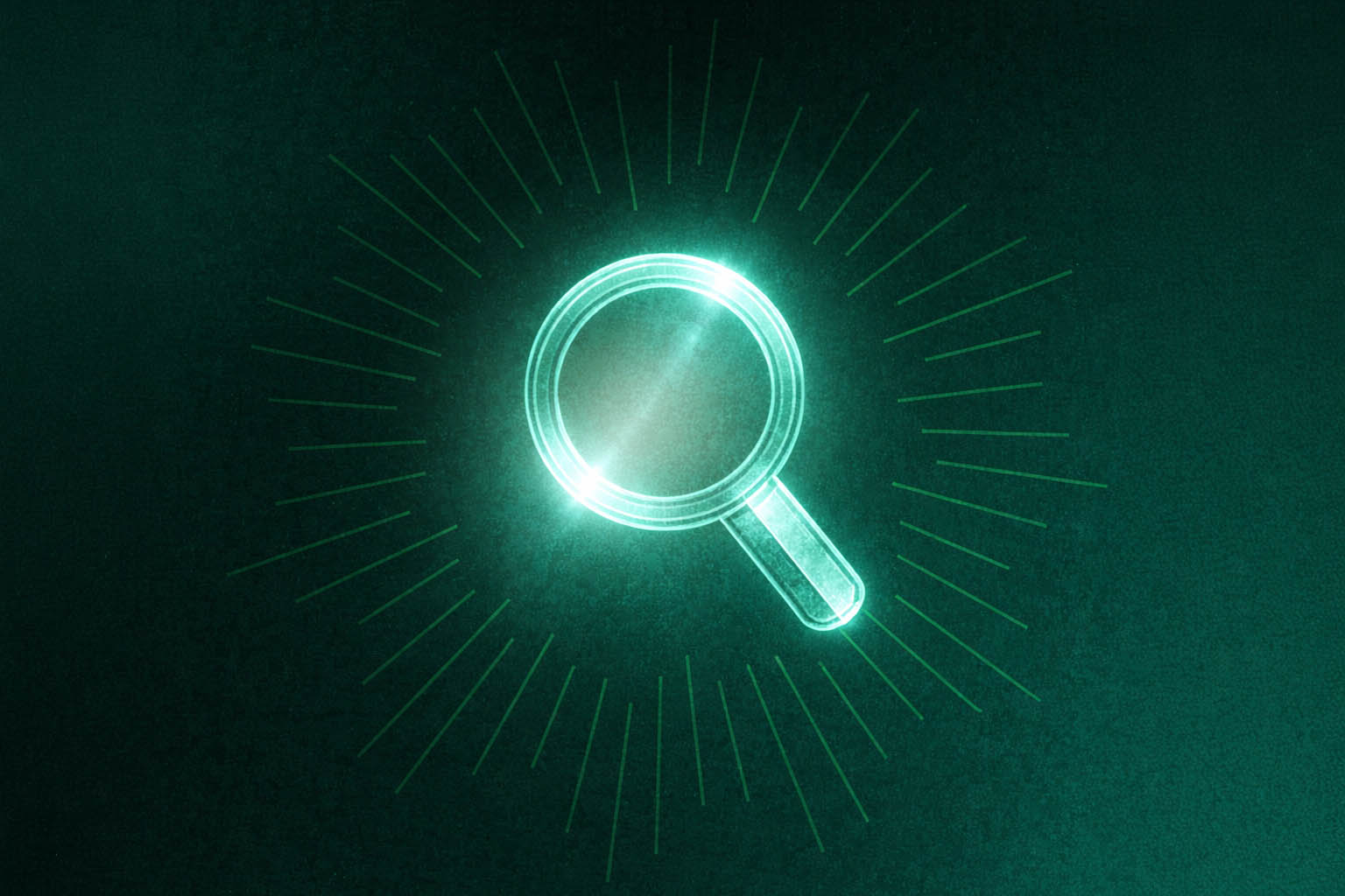 Abstract design of a partial sun with peach rays radiating outward on a light background.