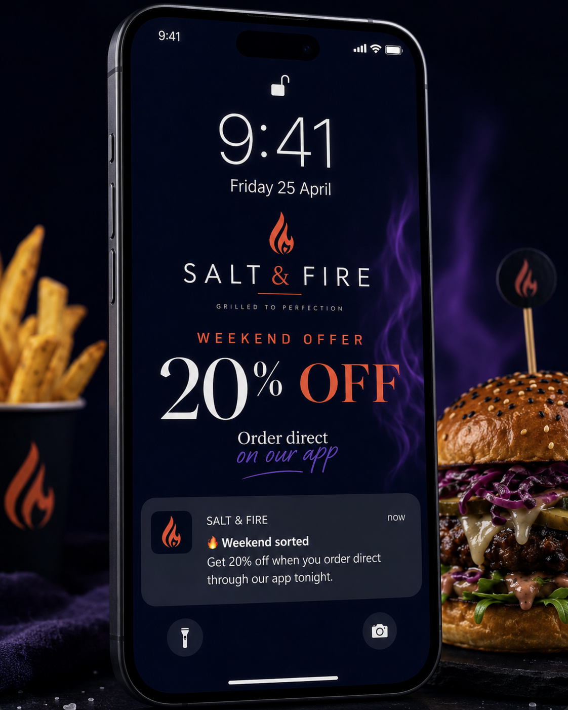 Salt and Fire push notification campaign example
