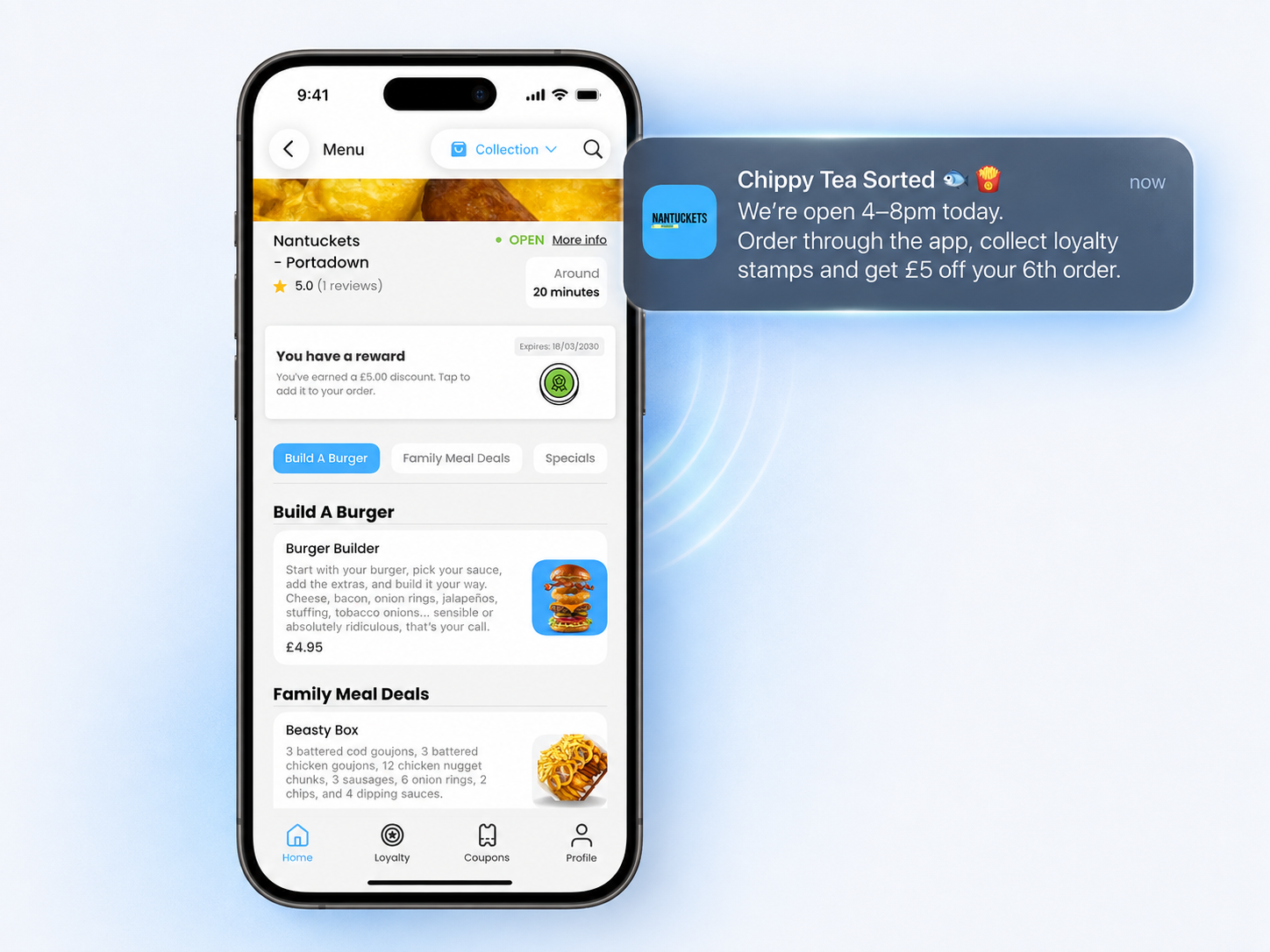 Nantuckets app and push notification powered by Dappo