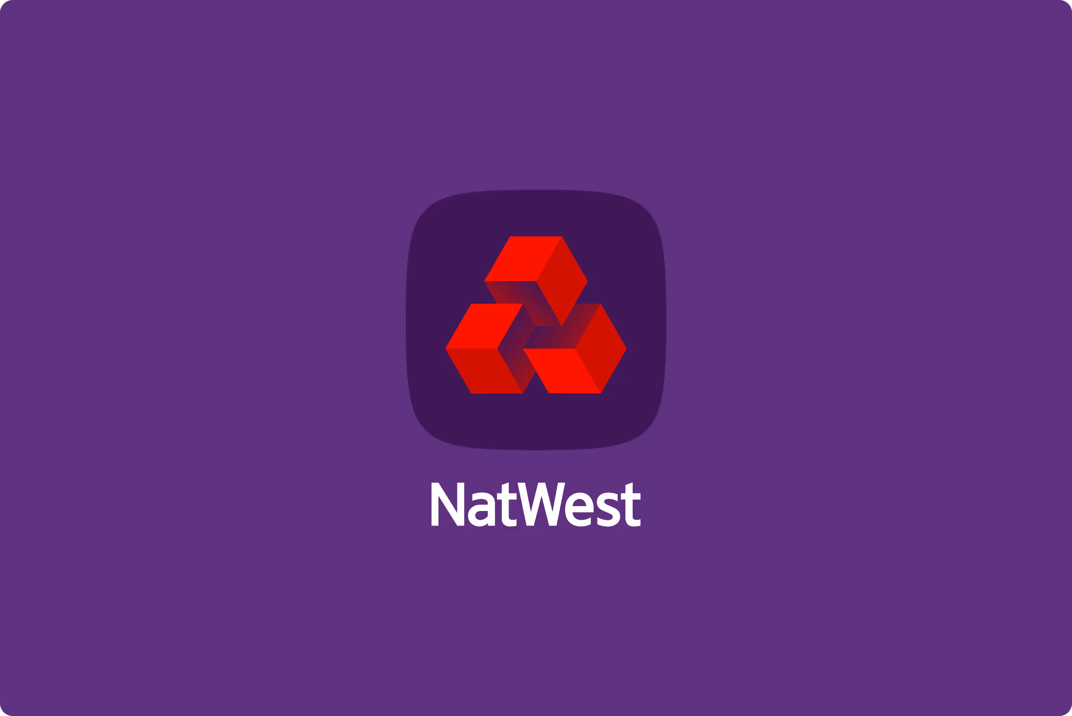 The NatWest logo atop a purple background