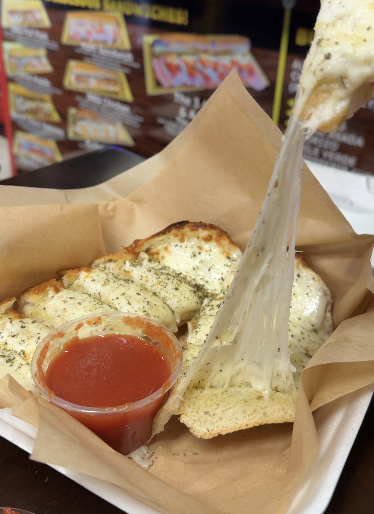 Cheesy garlic bread