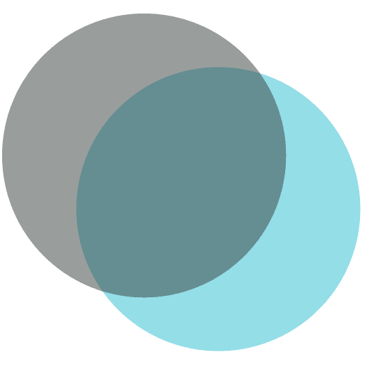 Icon of two transparent circles overlapping