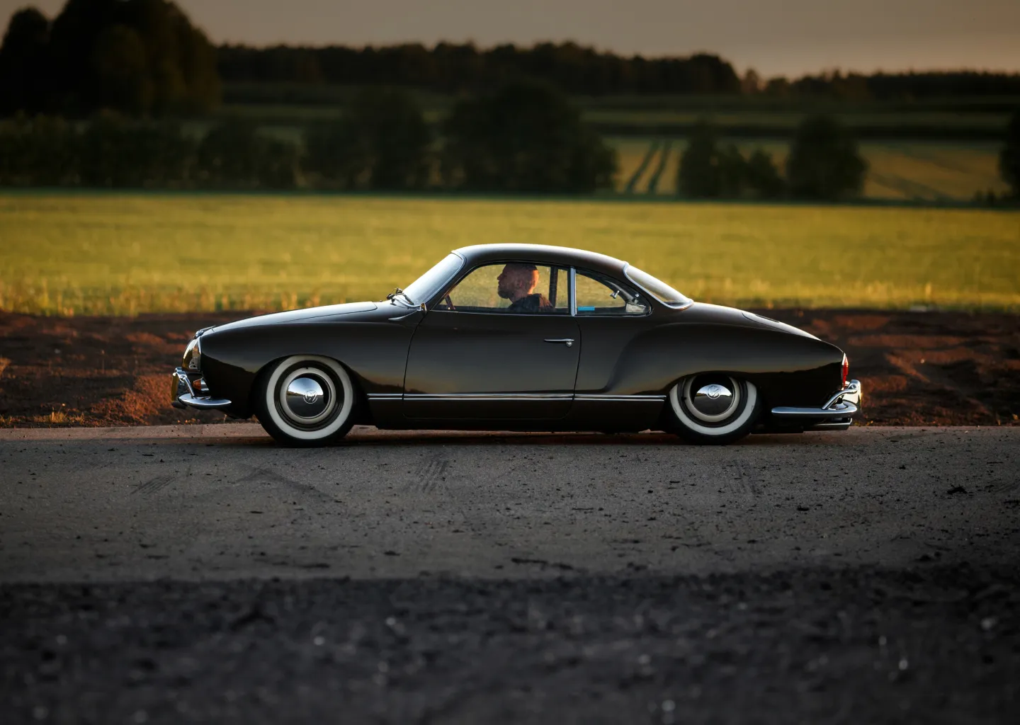 Classic Porsche 911 Carrera parked in tunnel in California