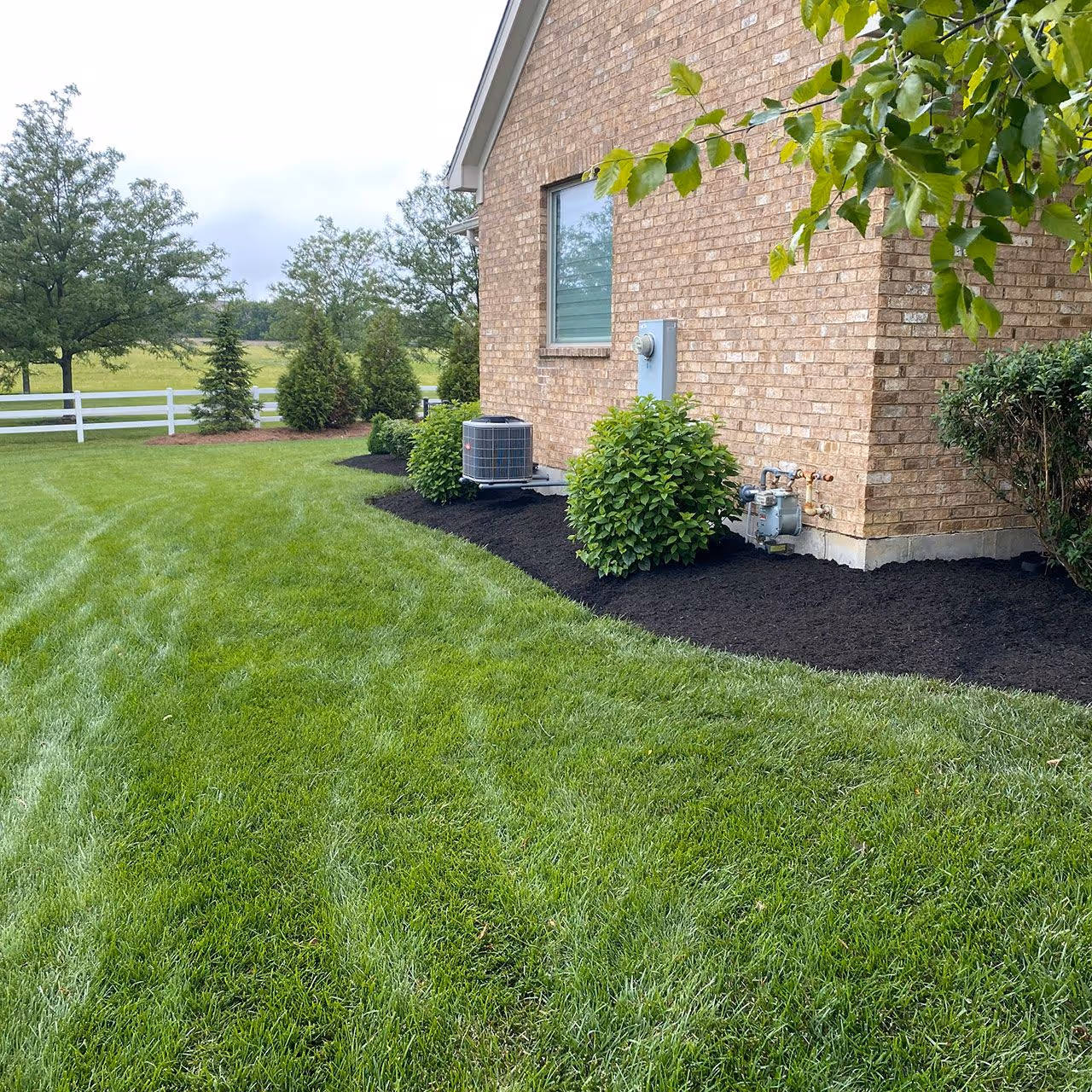 Professional landscape bed maintenance service