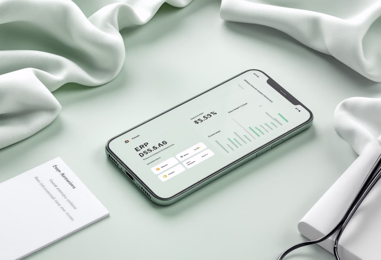 [interface] screenshot of the dashboard interface (for an erp company)