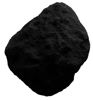 A dark stone
