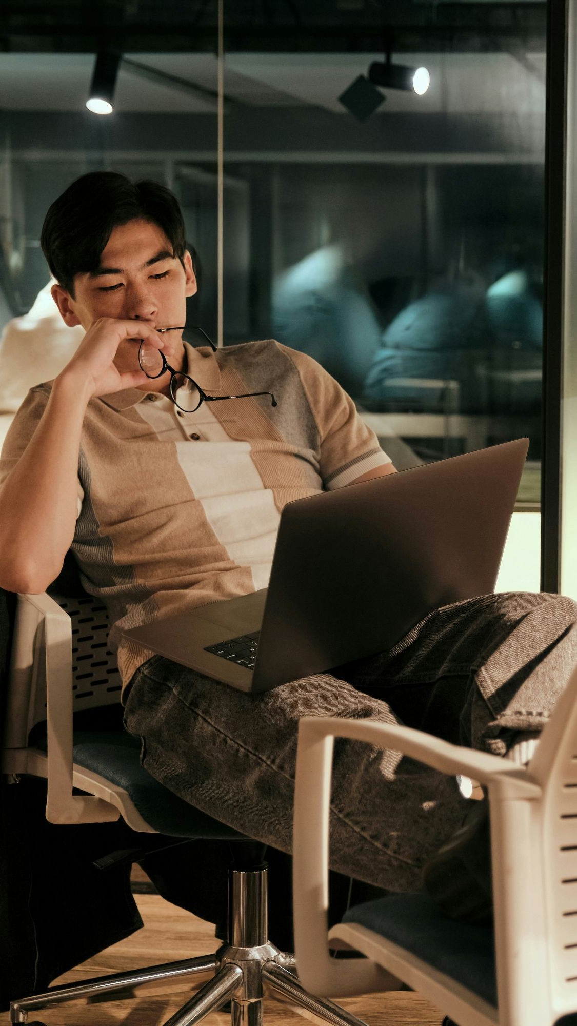 Professional experiencing workplace stress and cognitive fatigue while working at a desk