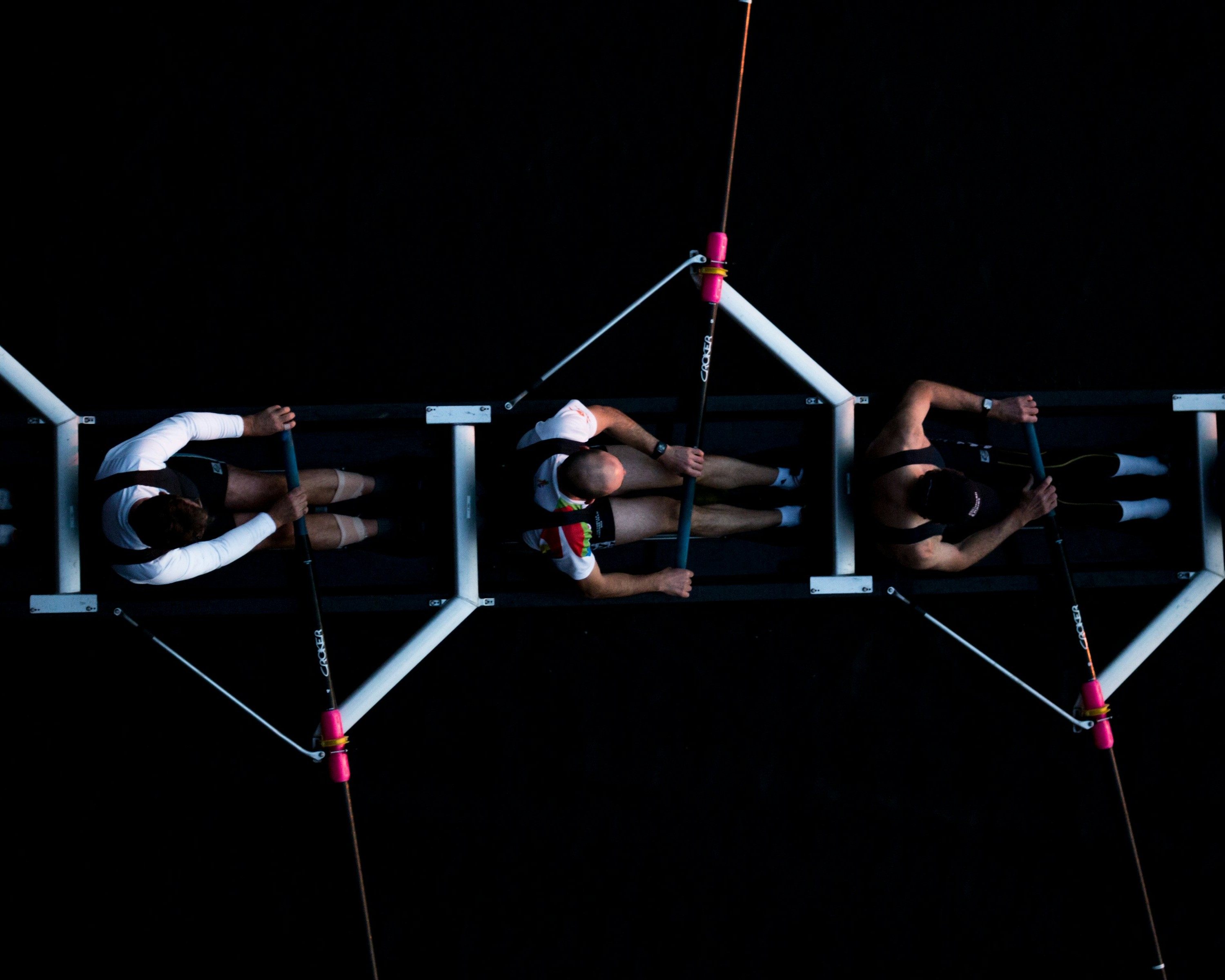 Elite performance rowing team representing recovery and high performance