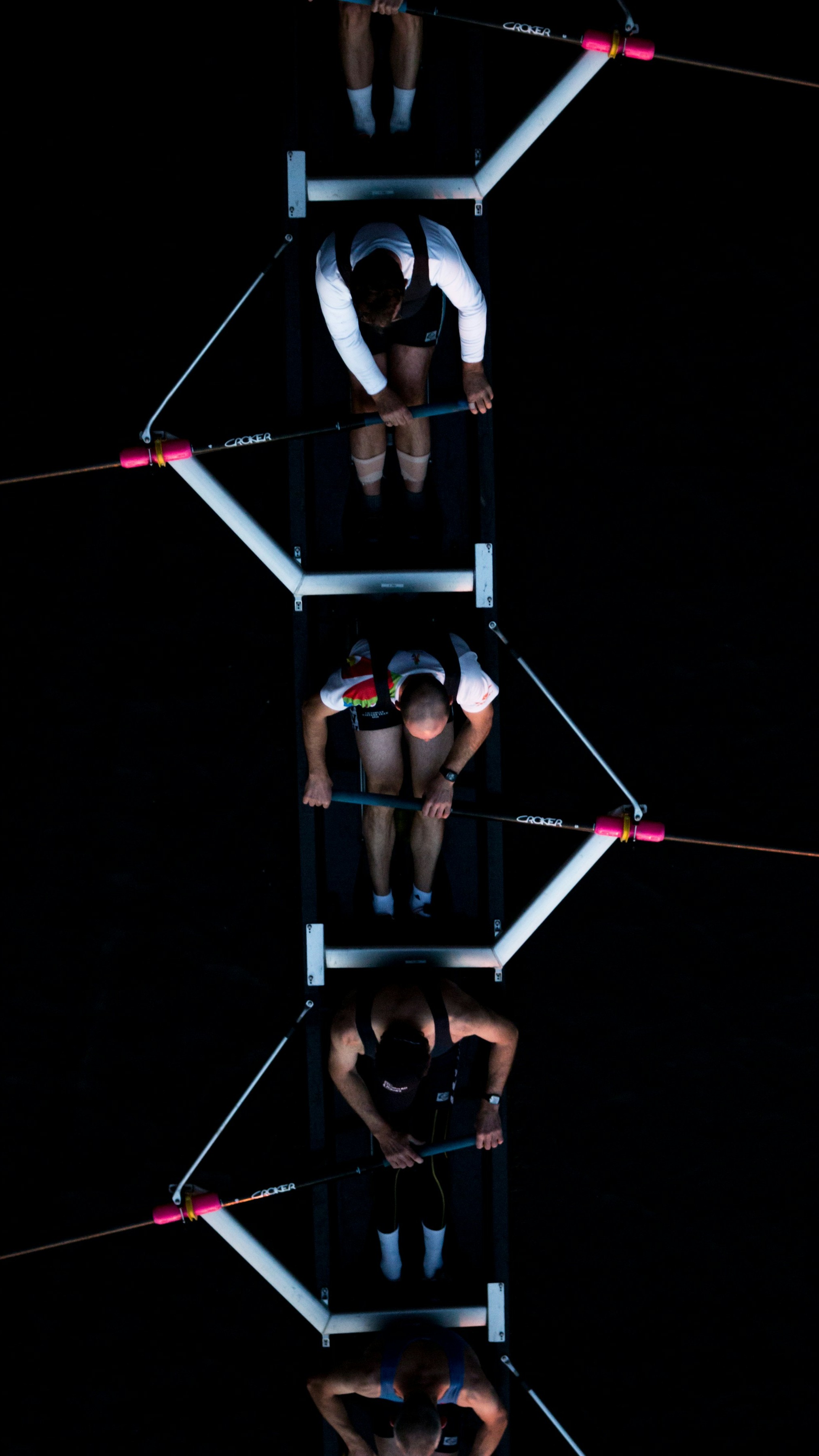 Elite performance rowing team representing recovery and high performance