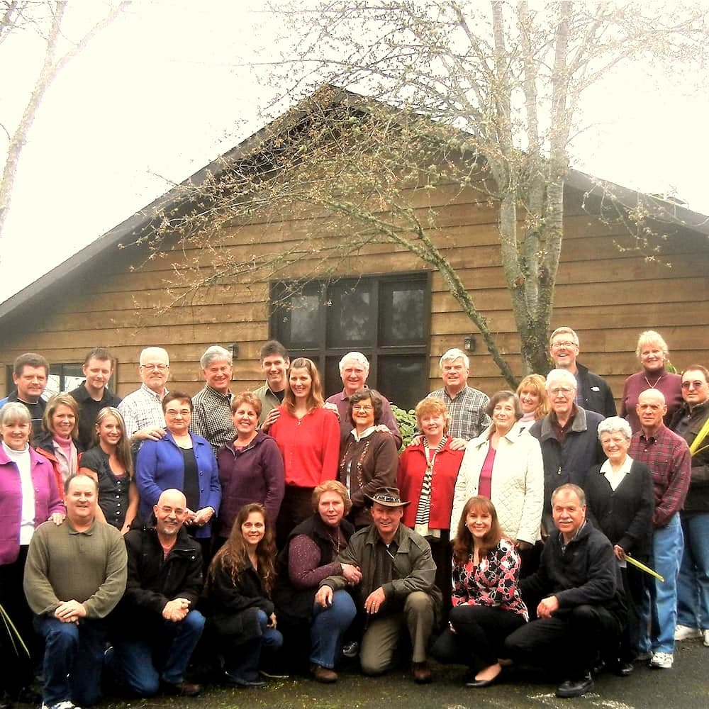 A group retreat photo at St Rita's