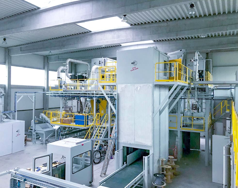 Industrial recycling plant from URT Recycling Technology