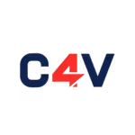 C4V company logo with stylized red number 4 between letters C and V.