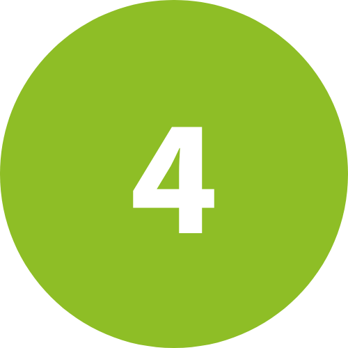 White number 4 centered in a green circle.