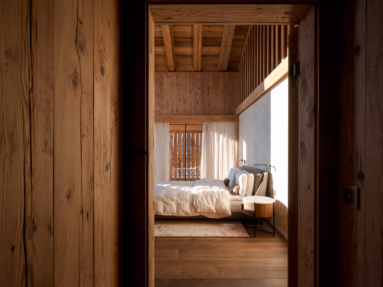 Photo d'une chambre à couchée luxueuse à Verbier en En Valais