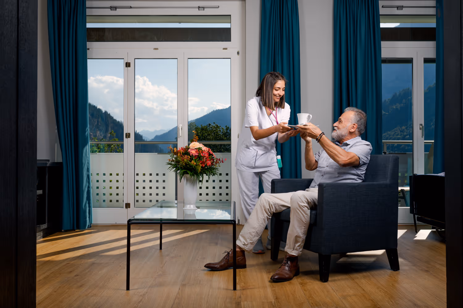 Photo d’entreprise à la Leukerbad clinic en ValaisWallis