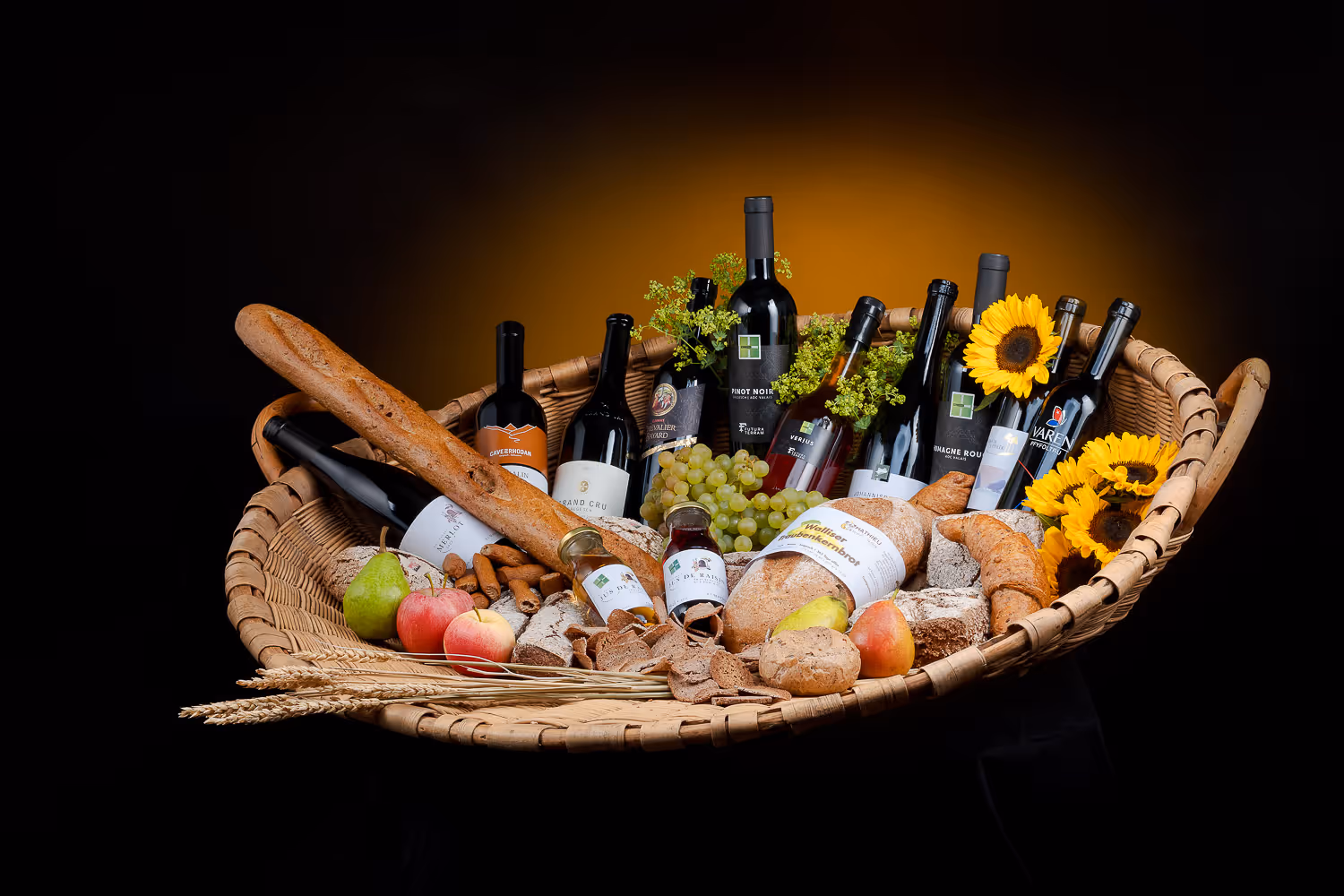 Panier garni mis en place et photographier au studio photo de Samuel Devantery
