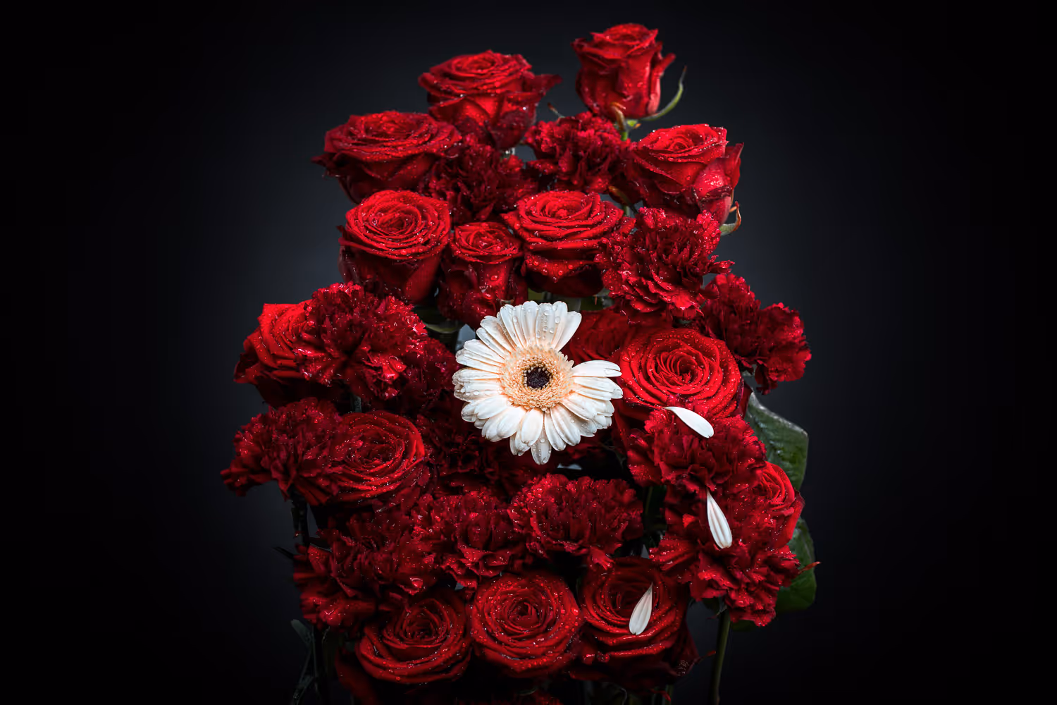 magnifique bouquet de fleur mis en scène