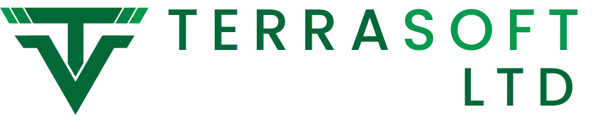 Terrasoft Ltd logo with stylized T and V initials in green.