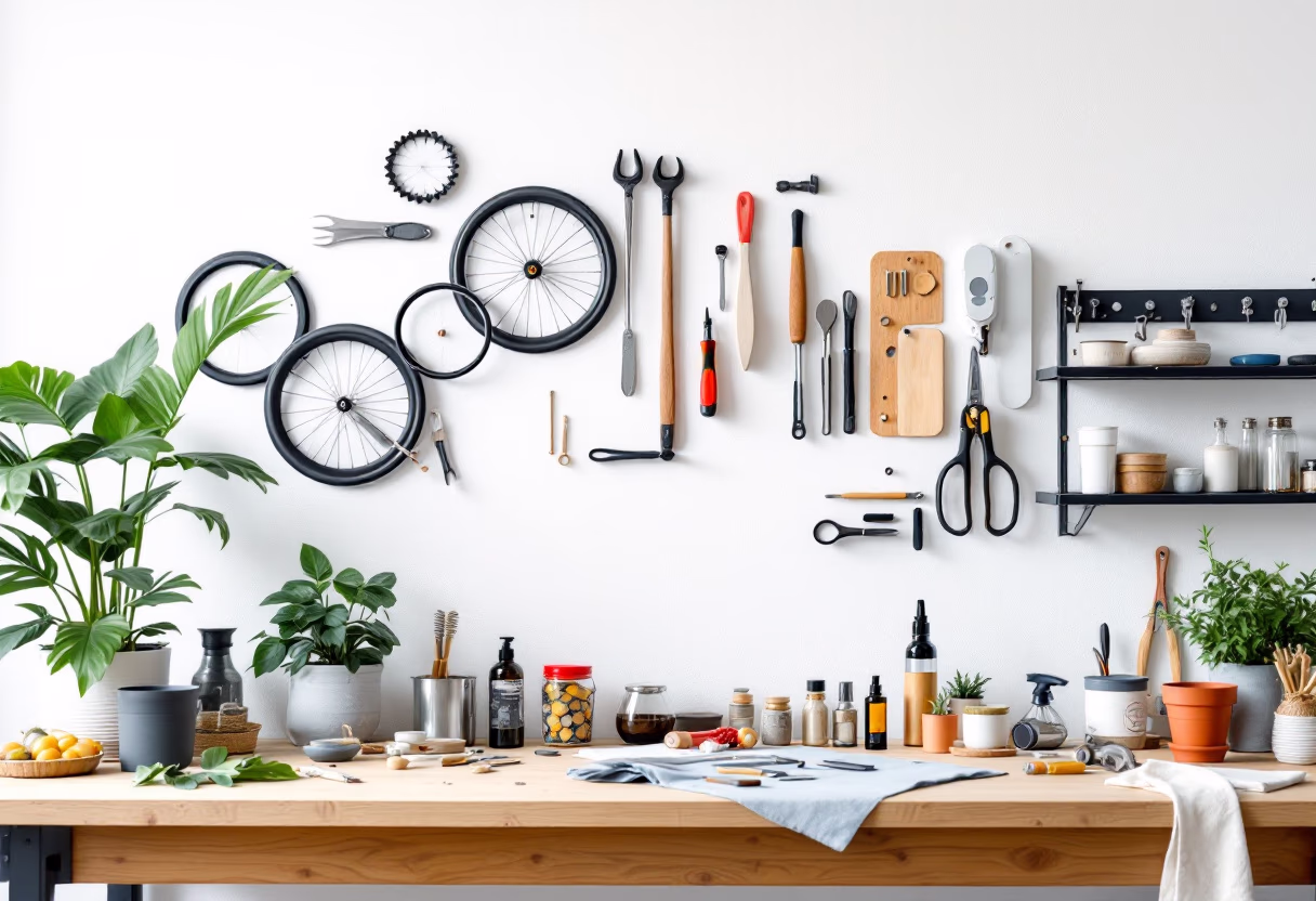 [background image] image of a bike workshop (for a bicycle shop)
