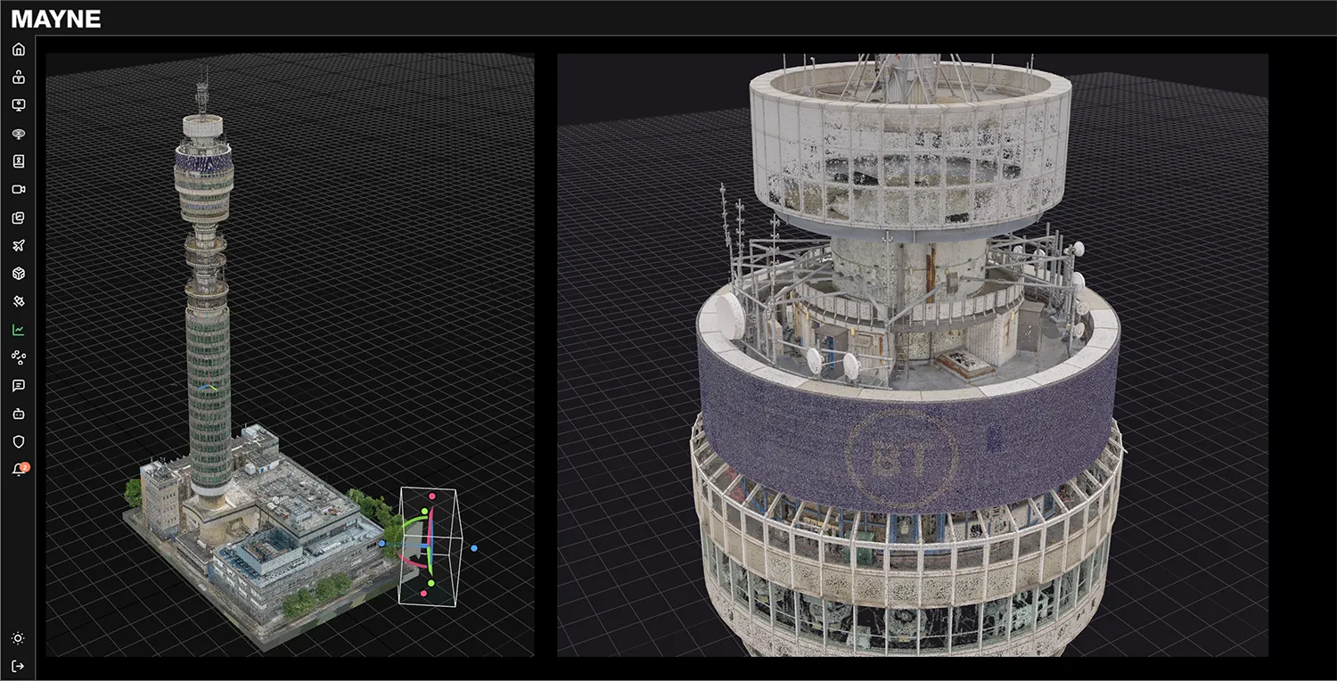 BT tower MAYNE Dashboard