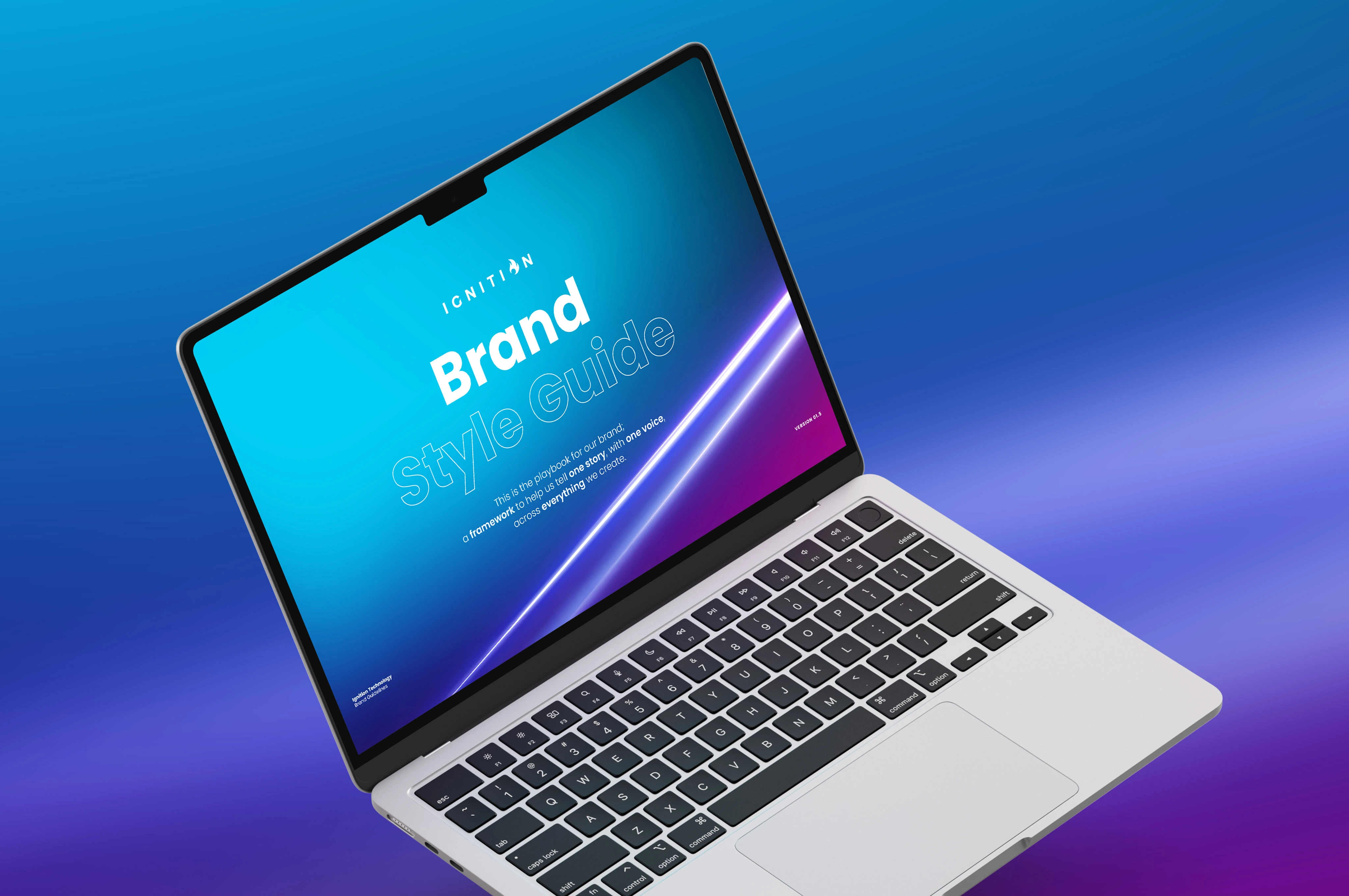 Detailed brand guidelines created for ignition technology. Designed by osmil.io