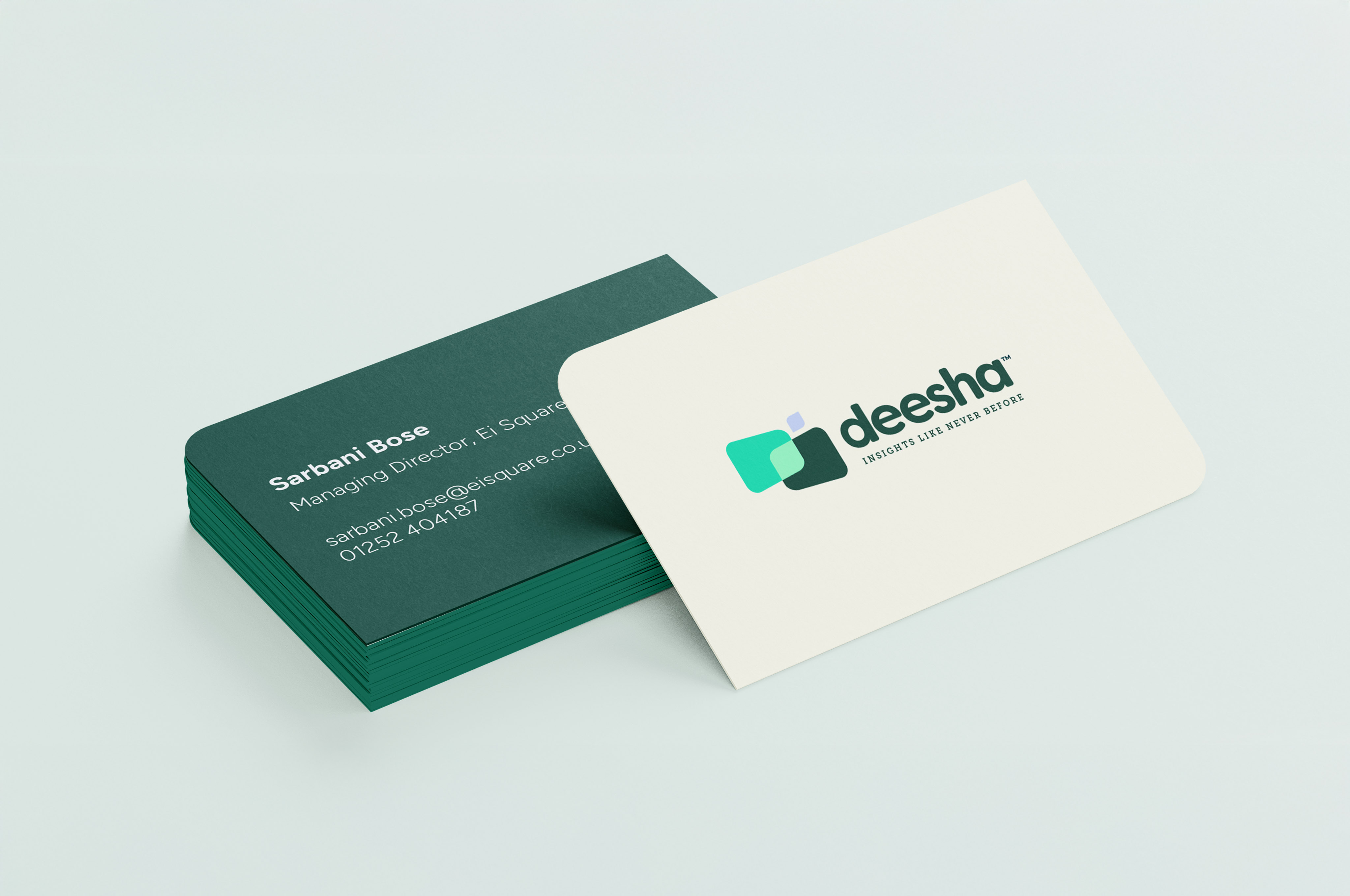 Business Cards designed for Deesha.ai. Deigned by osmil.io