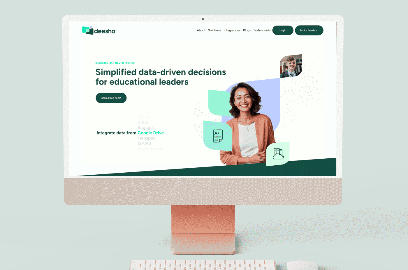 Squarespace website designed for Deesha.ai. Deigned by osmil.io
