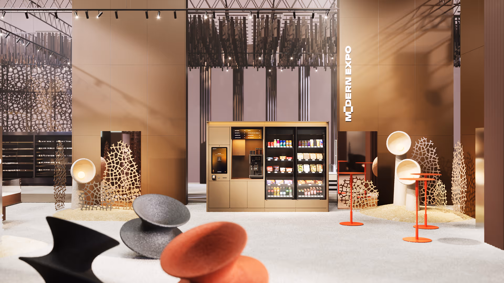1,600 m² of immersive retail experience — not a stand, but a full-scale retail environment.
