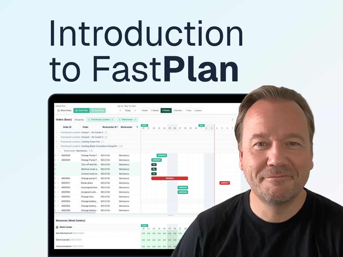 Introduction to FastPlan demo thumbnail with an laptop and presenter Martin CEO of Arkyn