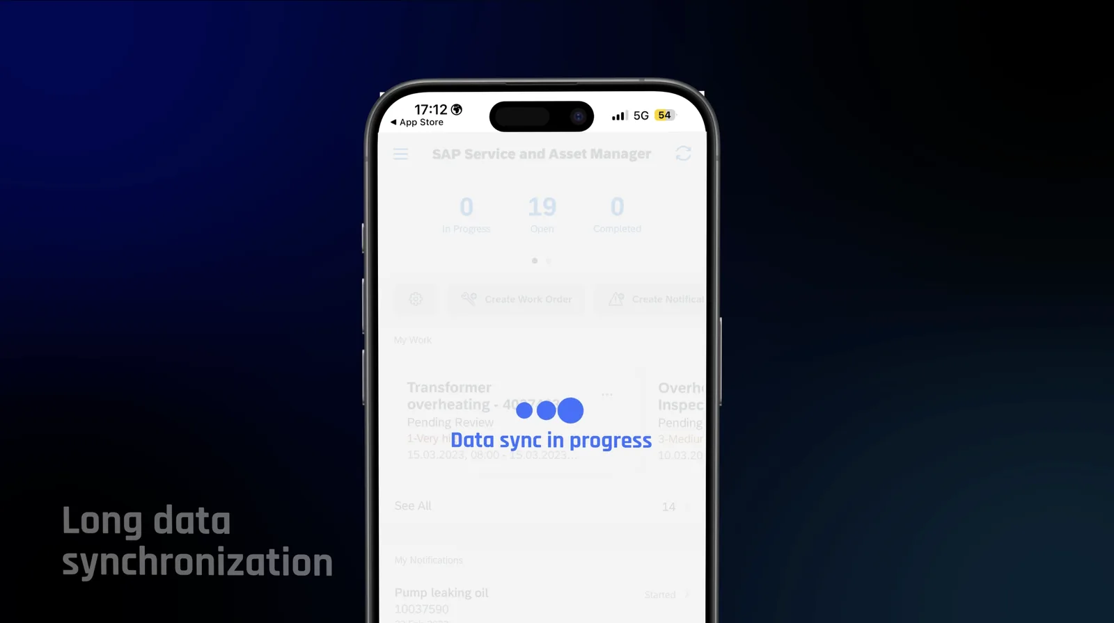 A screen showing that long data synchronization is one of the problems SAPdude has seen in mobile projects.