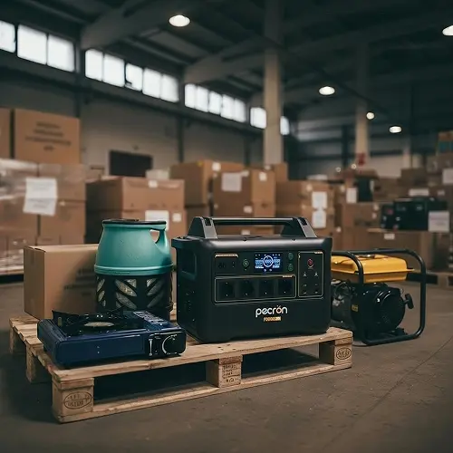 Генератори, портативна зарядна станція та газове обладнання для підтримки родин під час відключень світла.