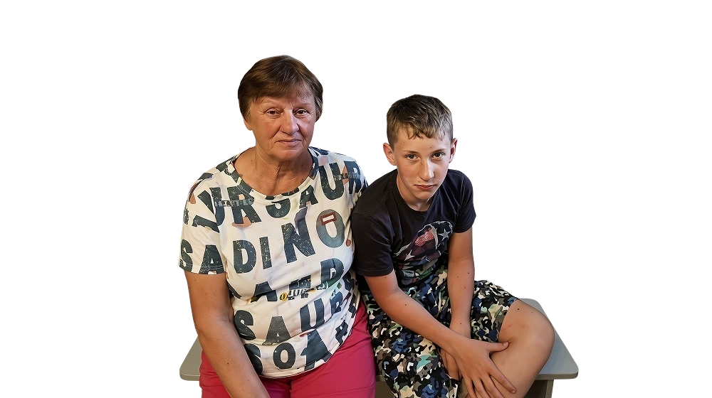 Портрет Людмили Іванівни з онуком Євгеном для історії родини.