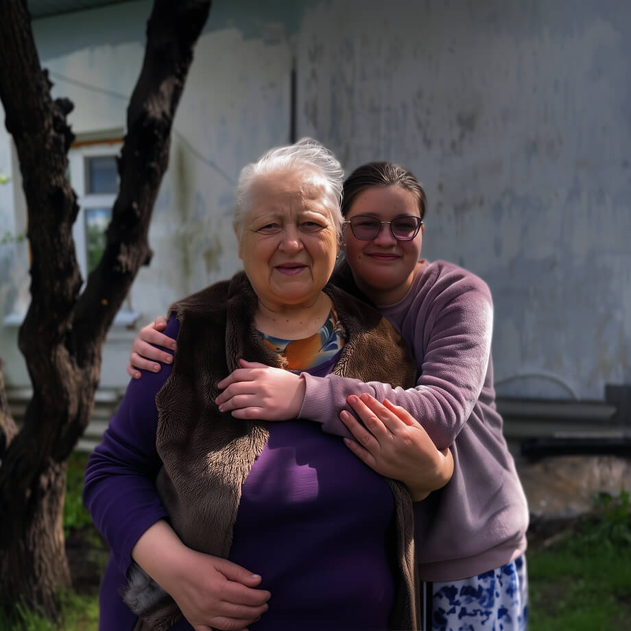 Photo from the fundraiser for Angelina and her grandmother Natalia