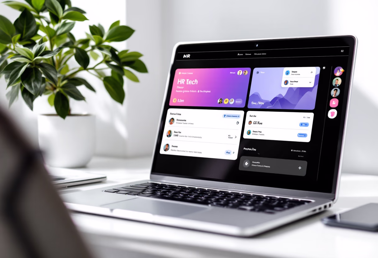 image of hr software interface on display