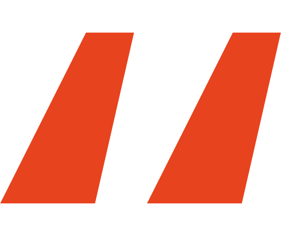 Rotes grafisches Anführungszeichen-Symbol