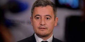 French Interior Minister Gerald Darmanin addresse journalists after an interministry crisis meeting on the current situation on the French Caribbean archipelago of Guadeloupe amid the ongoing Covid-19 pandemic in Paris, on November 20, 2021. - The mobilisation, launched five days ago by a collective of trade unions and citizens' organisations, against the health pass and the mandatory vaccination of caregivers against Covid-19 is now coupled with violence committed by rioters. (Photo by JULIEN DE ROSA / AFP)