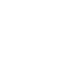 White phone handset icon with a downward left arrow on black background.