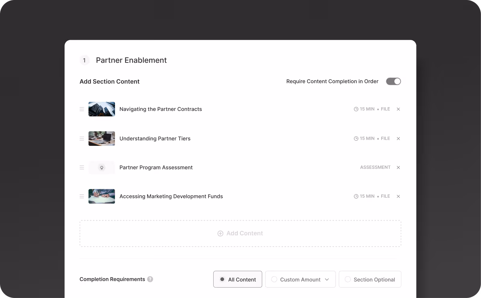 Creating a partner enablement journey in Continu.