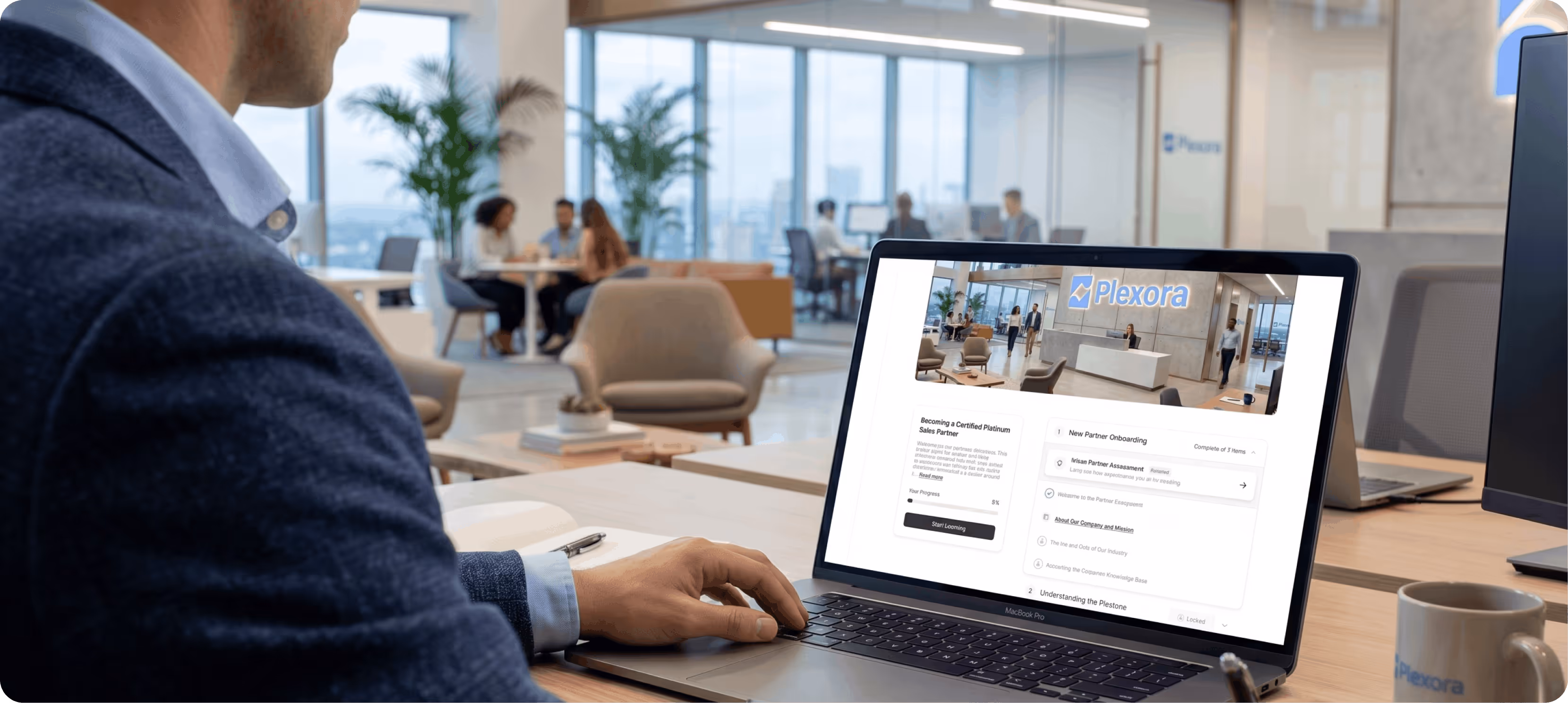 A channel partner taking external training Journey on Continu.