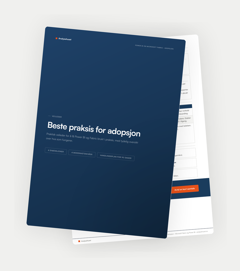 Forhåndsvisning av PDF-guide med beste praksis for adopsjon av data og analyse
