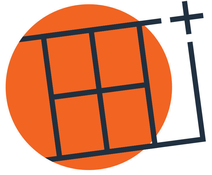 A graphic displaying a padel court, with a plus to show that RPS offer additional services