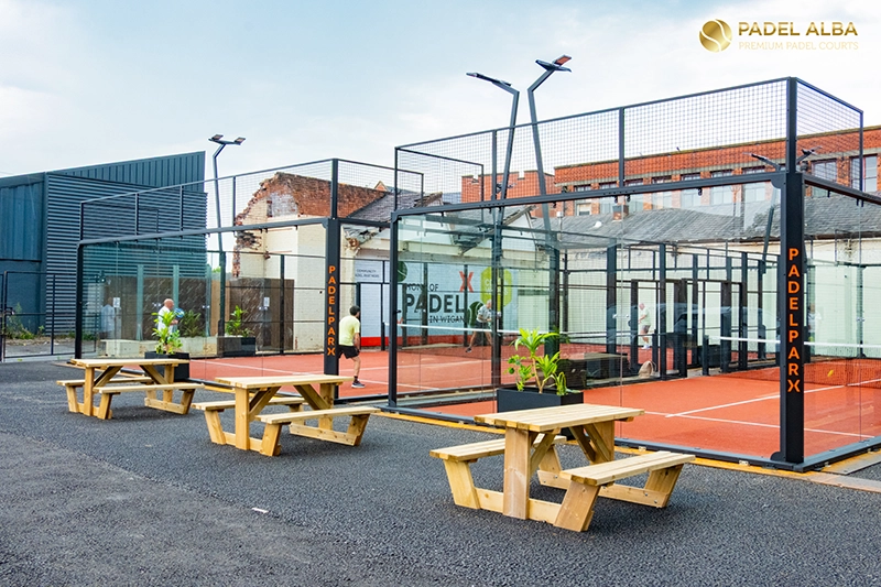 Installed PANORAMIC 125 courts as part of teh PAdel Parx development in Wigan