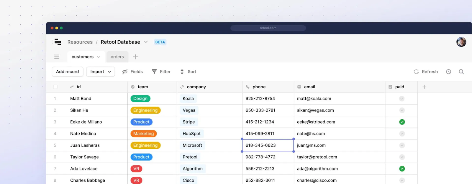 Retool Database