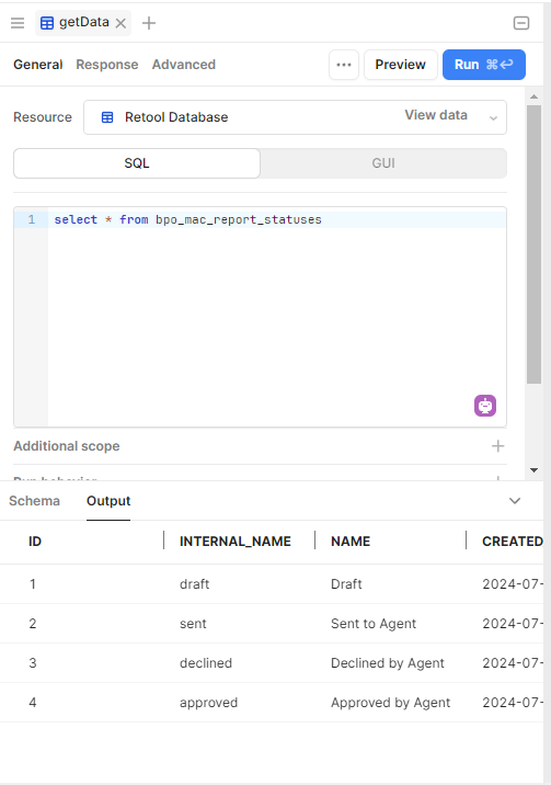 Retool DB is available right away in any application