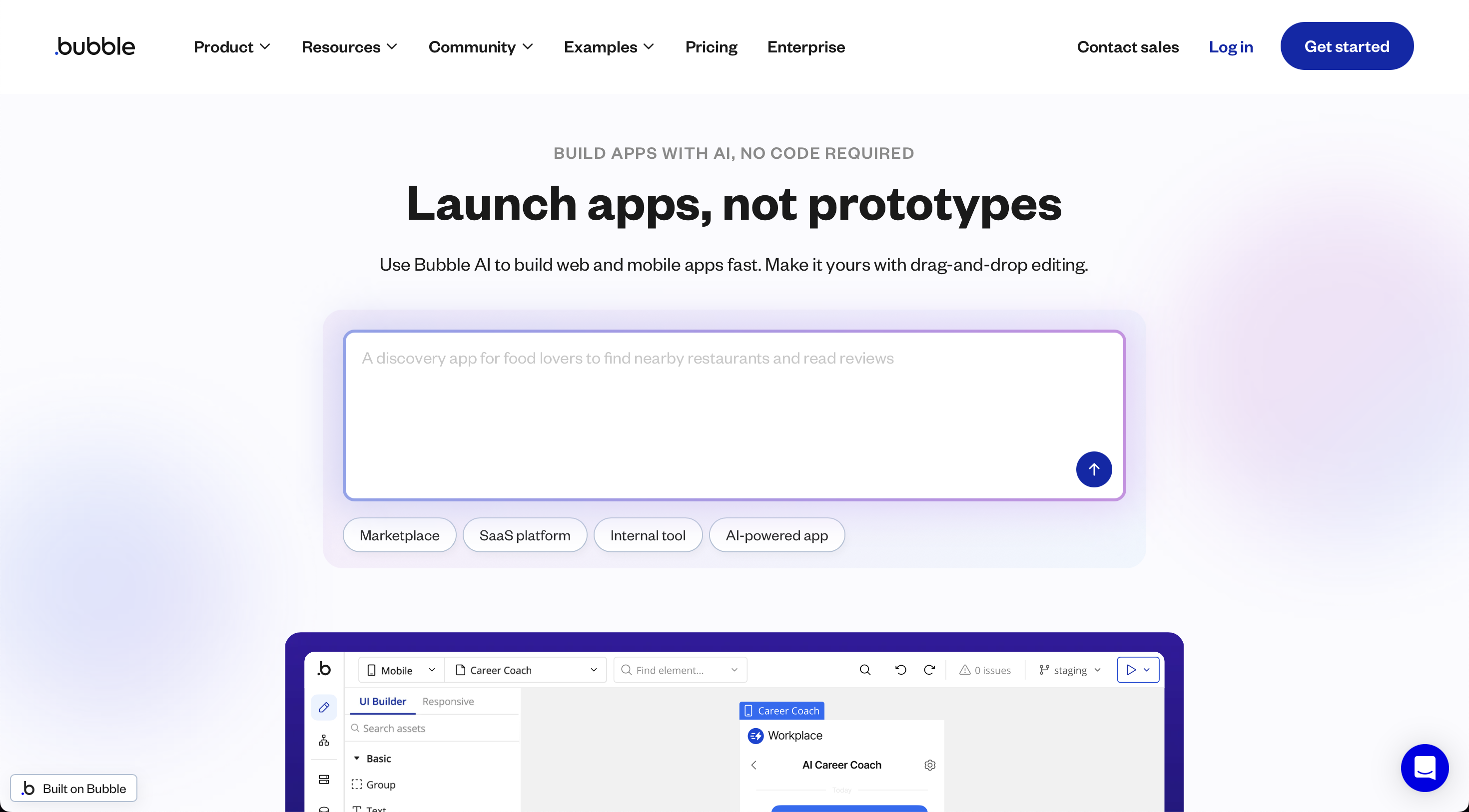 Bubble platform