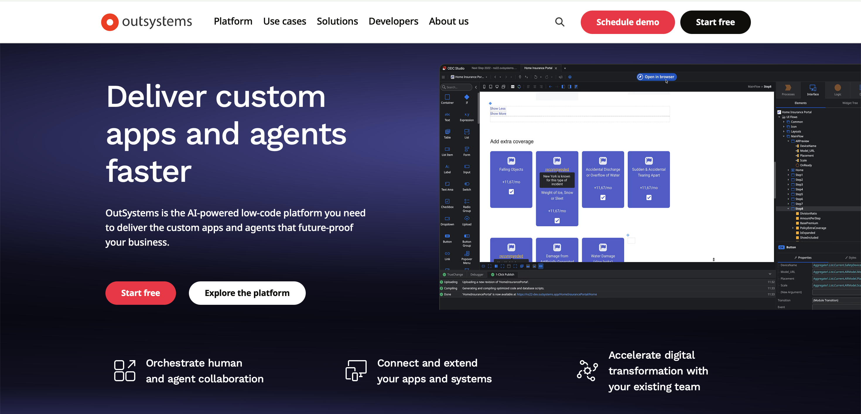 Outsystems platform