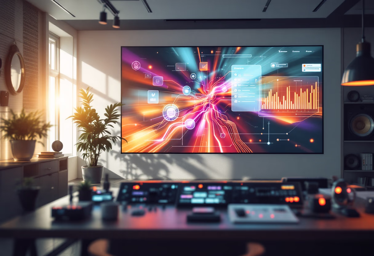 image of ai interface in an automation control room