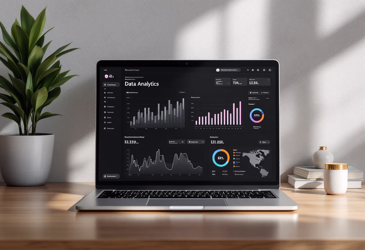 [interface] screenshot of data analytics dashboard (for an ai saas company)