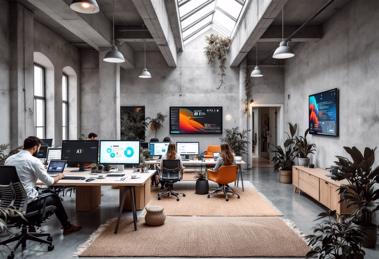 [background image] image of an innovation lab (for a ai developer tools)